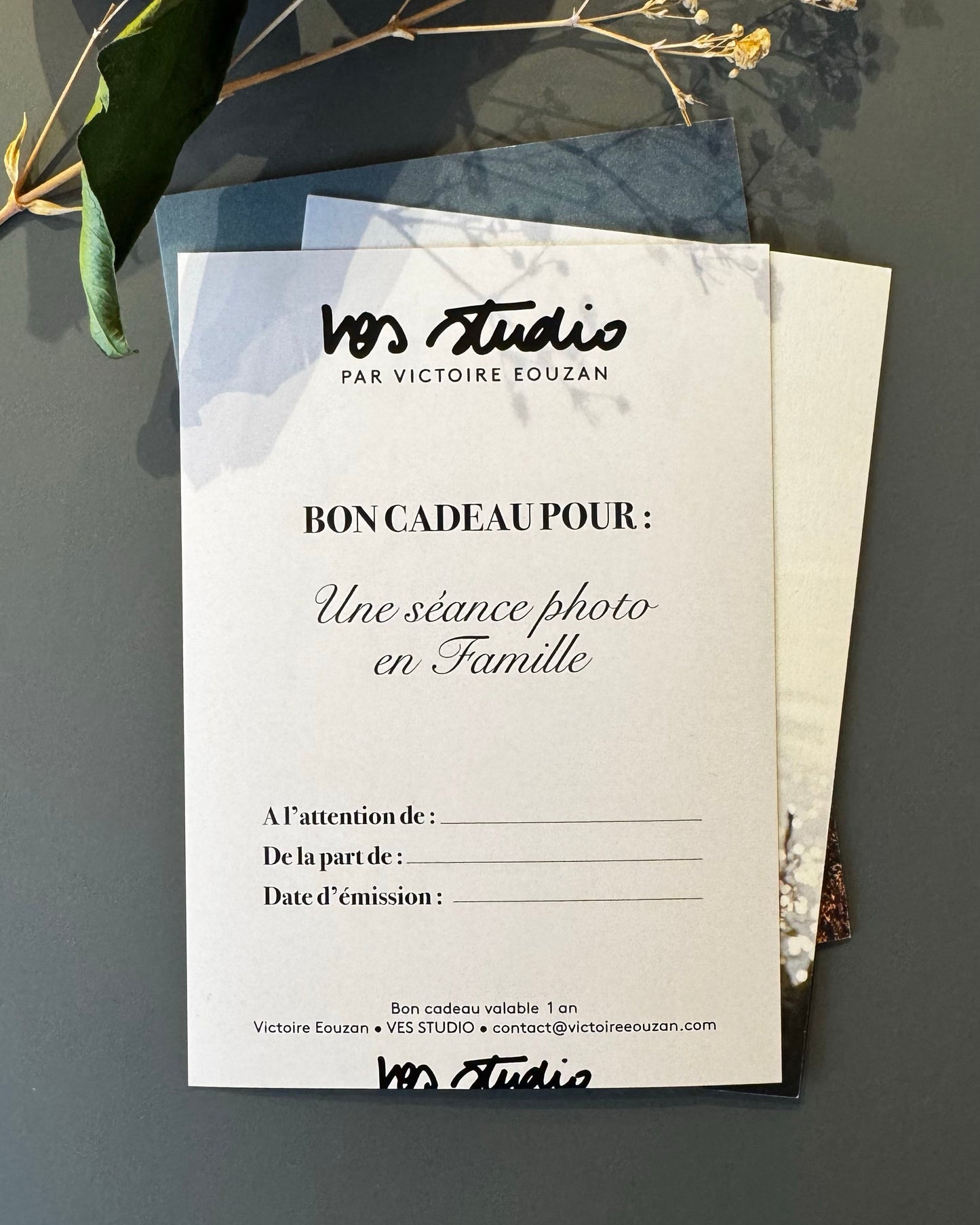 Bon cadeau : une séance photo