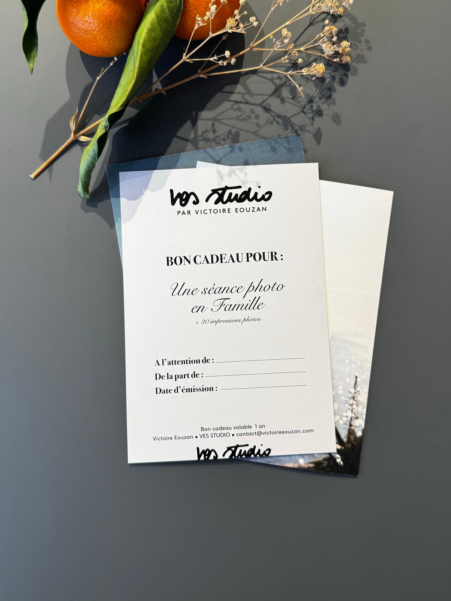 Bon cadeau : une séance photo